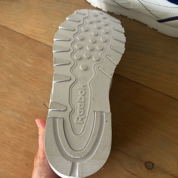 REEBOK Classic Leather Men's Shoes White-Deep Cobalt-Vector Red - Picture 3 of 4